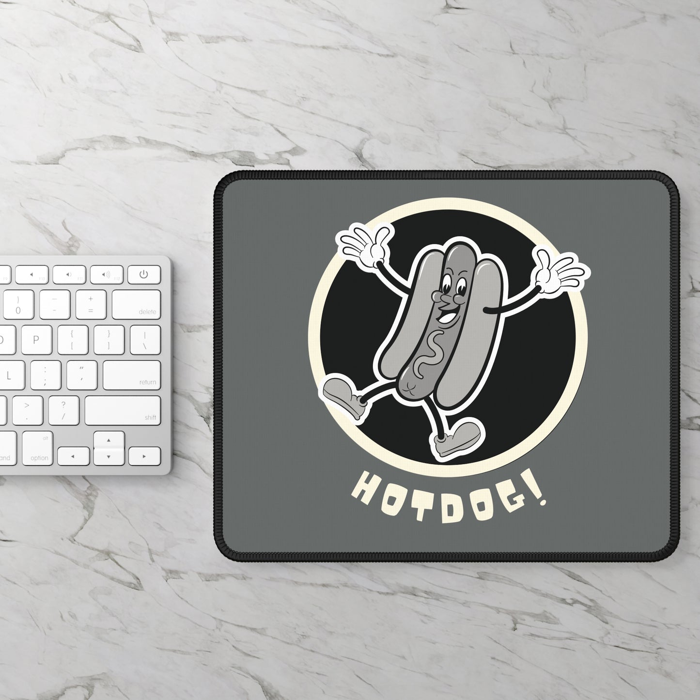 Hotdog! Vintage Cartoon Gaming Mouse Pad