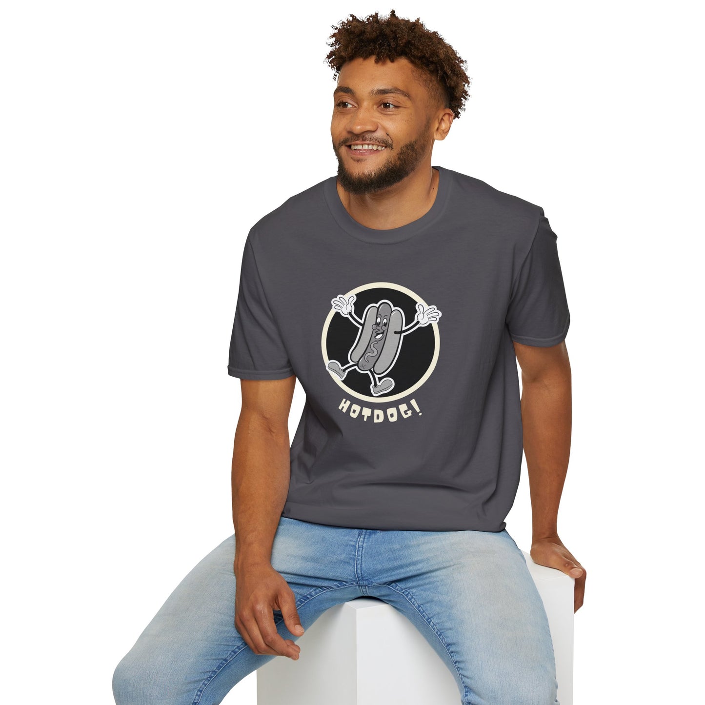 Hotdog! Vintage Cartoon Adult Unisex Tee