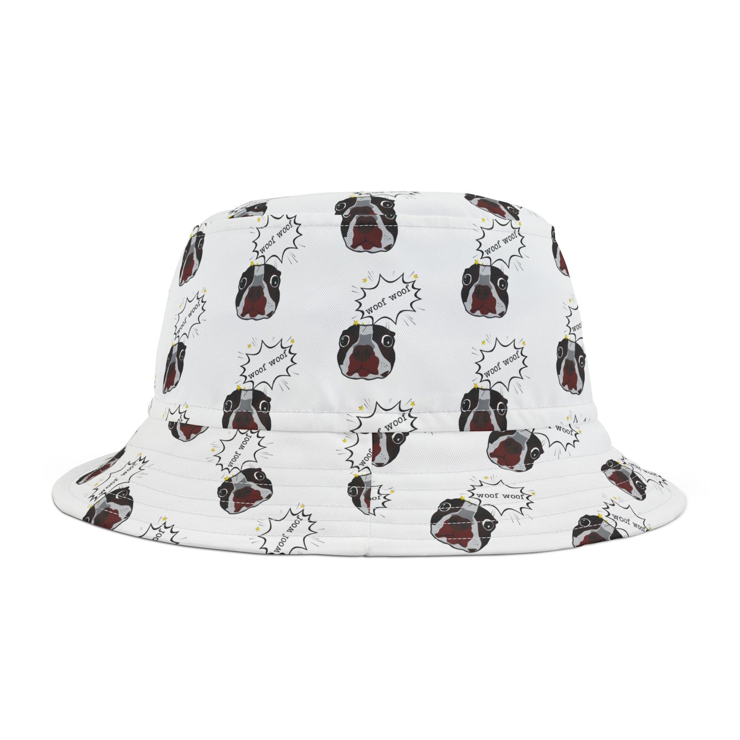 Woof Woof Dog Print Bucket Hat