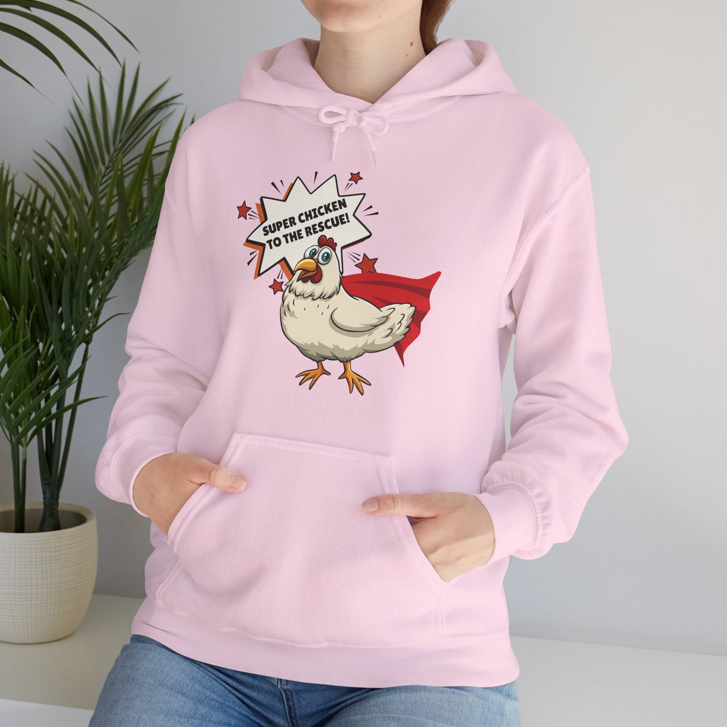Super Chicken to the Rescue Adult Unisex Hoodie