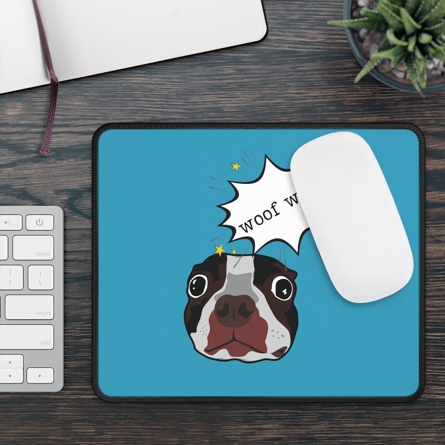 Woof Woof Dog Gaming Mouse Pad