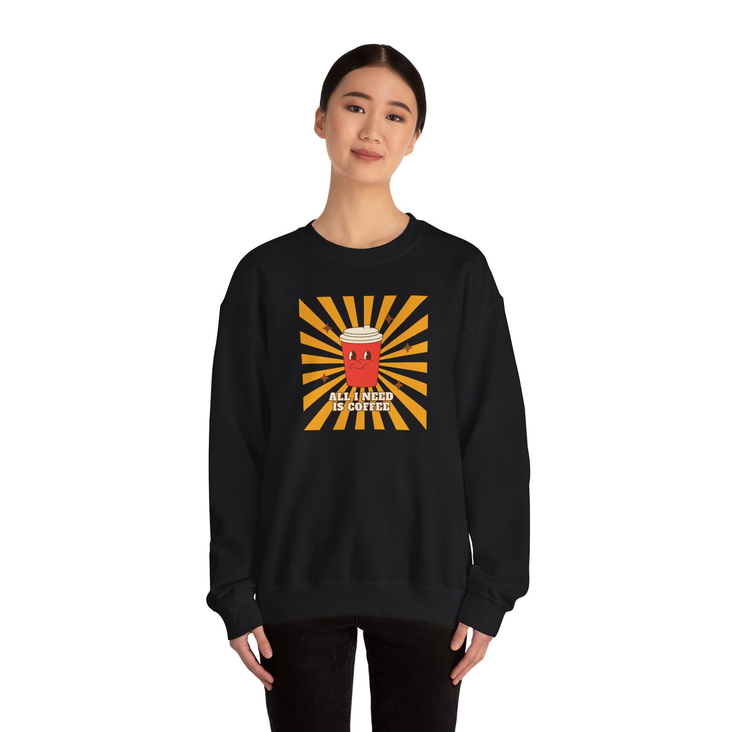 All I Need is Coffee Adult Unisex Heavy Blend™ Crewneck Sweatshirt