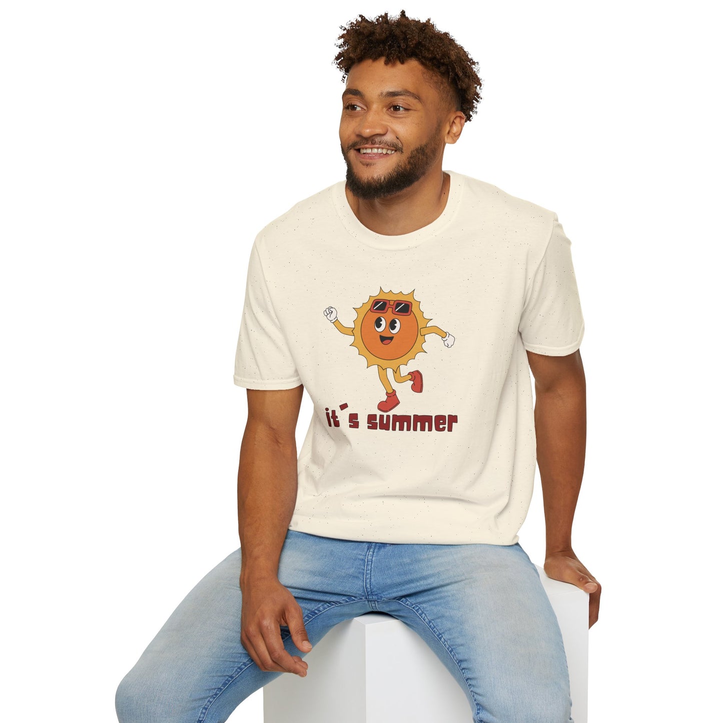 It's Summer Retro Sun Adult Unisex Tee
