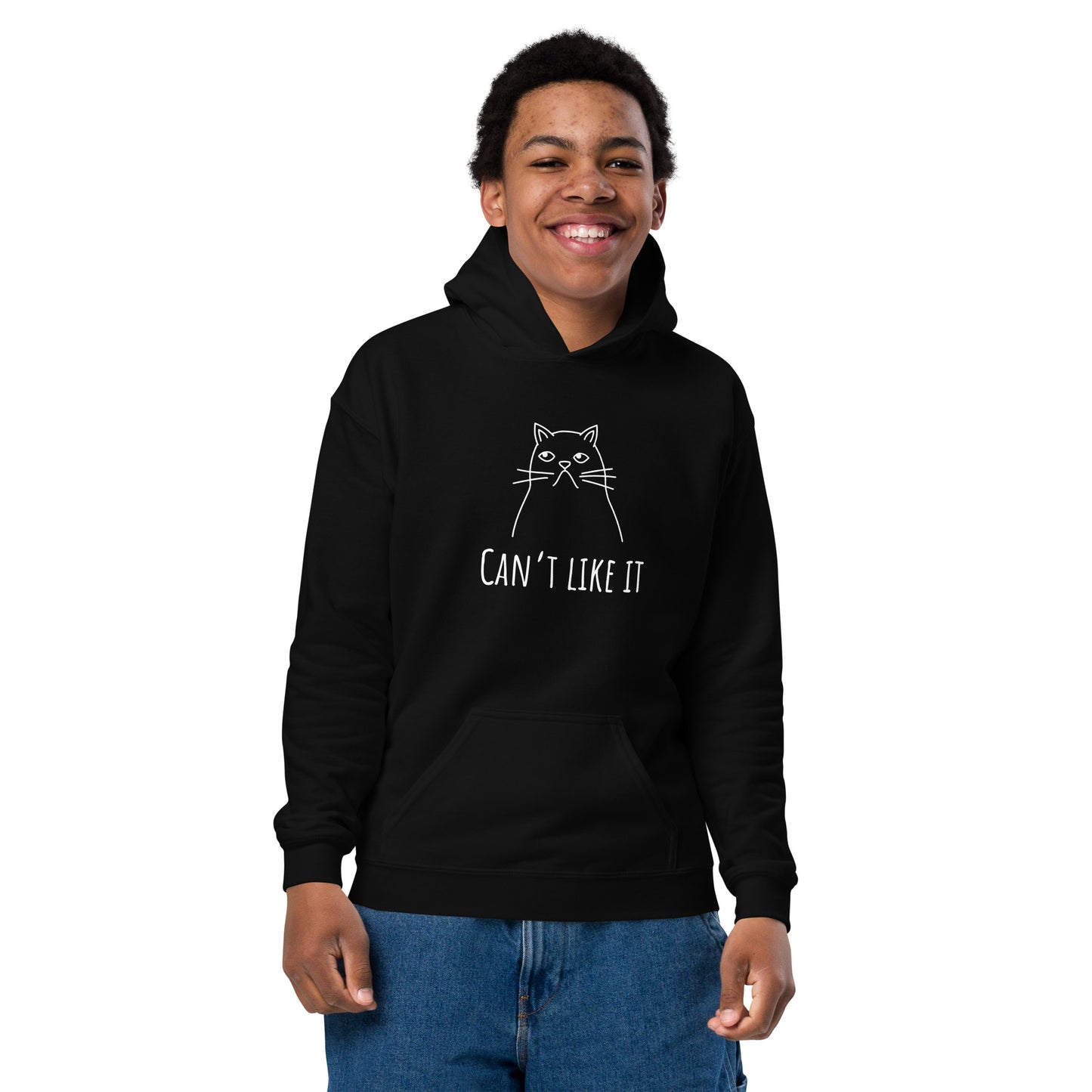 Can't Like It Grouchy Cat Youth heavy blend hoodie