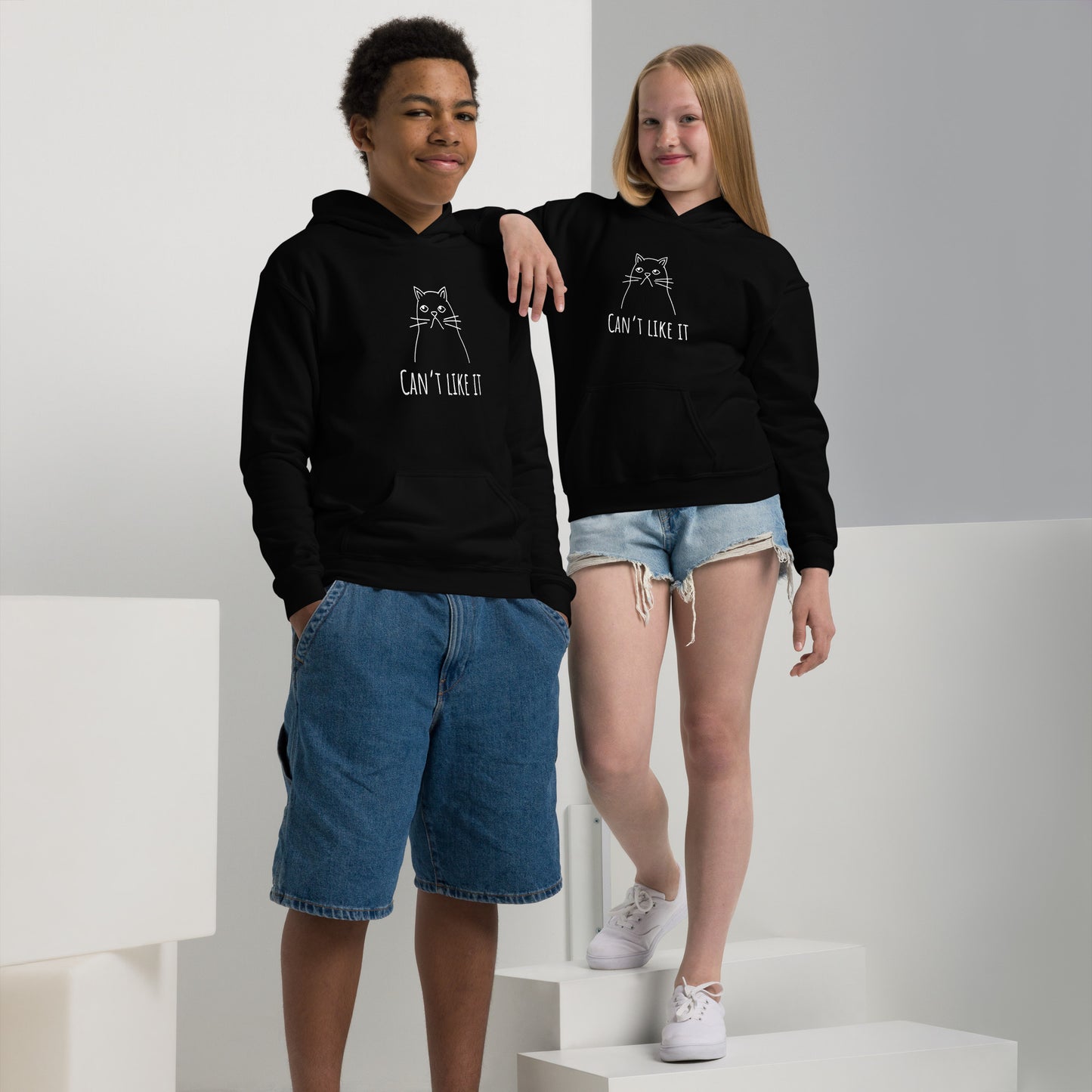 Can't Like It Grouchy Cat Youth heavy blend hoodie